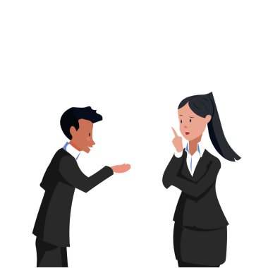 İş arkadaşları gündemi tartışıyor ve yepyeni bilgiler ediniyor. Vektör resmi.