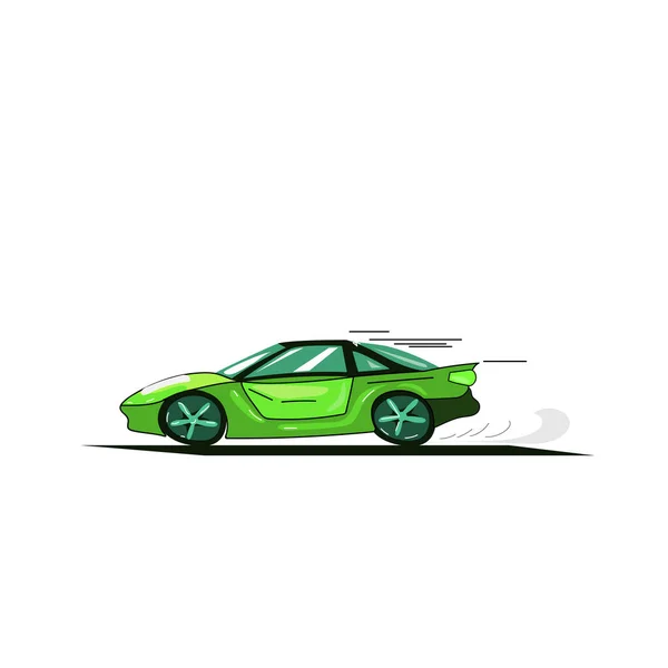 Векторная Яркая Цветная Иллюстрация Автомобилем Езда Езда Вождение — стоковый вектор
