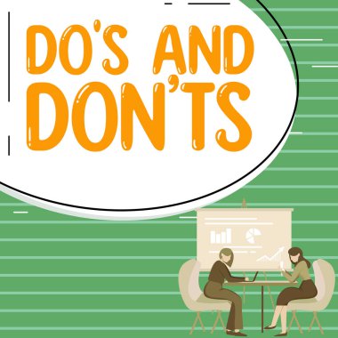 Hand writing sign Dos And Don Ts, Business concept Confusion in ones mind about something