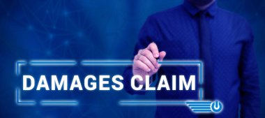 Tazminat talebi, iş konsepti tazminat talebi, sigorta davası dosyasını gösteren ilham kaynağı