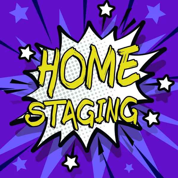 Escribir Mostrando Texto Home Staging Business Overview Preparation Private Residence —  Fotos de Stock