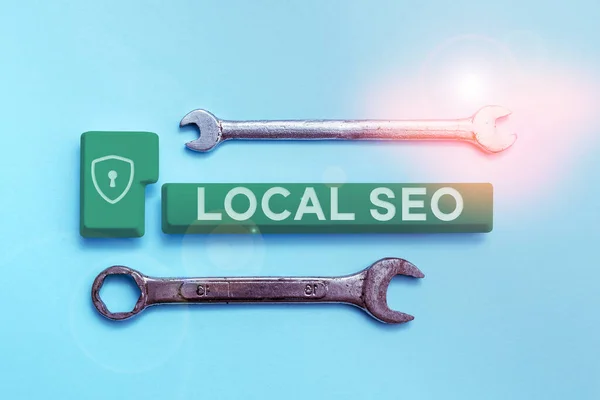 Inspiration Showing Sign Local Seo Word Written Effective Way Marketing — Stockfoto