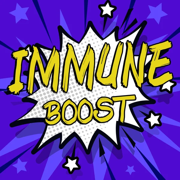 Logga Visar Immune Boost Affärsstrategi Att Kunna Motstå Viss Sjukdom — Stockfoto