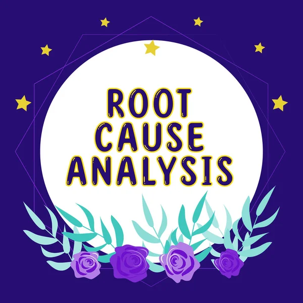 Εγγραφή Εμφάνισης Κειμένου Ανάλυση Αιτία Root Επιχειρηματική Επισκόπηση Μέθοδος Επίλυσης — Φωτογραφία Αρχείου