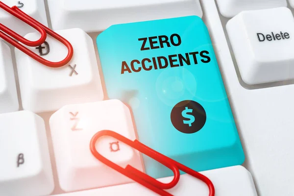 Conceptuele Weergave Zero Accidents Internet Concept Belangrijke Strategie Ter Voorkoming — Stockfoto
