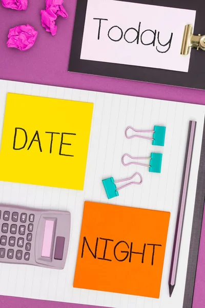Conceptuele Weergave Date Night Internet Concept Een Tijd Waarin Een — Stockfoto