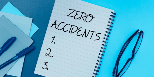 Zero Accidents Internet Concept Important Strategy Prevening Work Accident 스트리트 — 스톡 사진