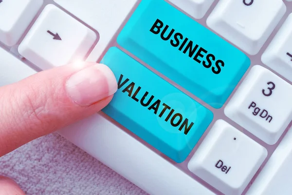 Conceptual caption Business Valuation, Business idea determining the economic value of a whole business