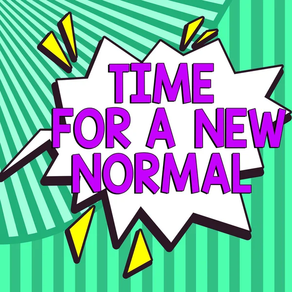 Szöveg Felirat Bemutató Time New Normal Word Make Big Dramatic — Stock Fotó