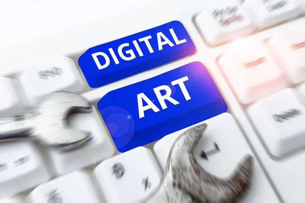 Text Caption Presenting Digital Art Word Use Skill Creative Imagination — Stock Photo, Image