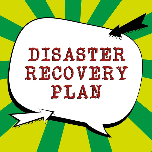 Scrittura Visualizzazione Del Testo Disaster Recovery Plan Word Scritto Come — Foto Stock