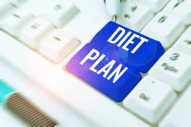 Conceptual display Diet Plan, Concept meaning Use of specific intake of nutrition for health management reasons