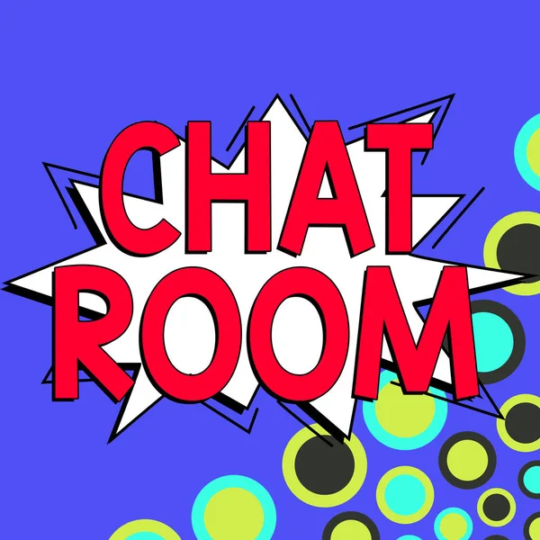 Pisanie Wyświetlania Tekstu Chat Room Business Idea Obszaru Internecie Lub — Zdjęcie stockowe