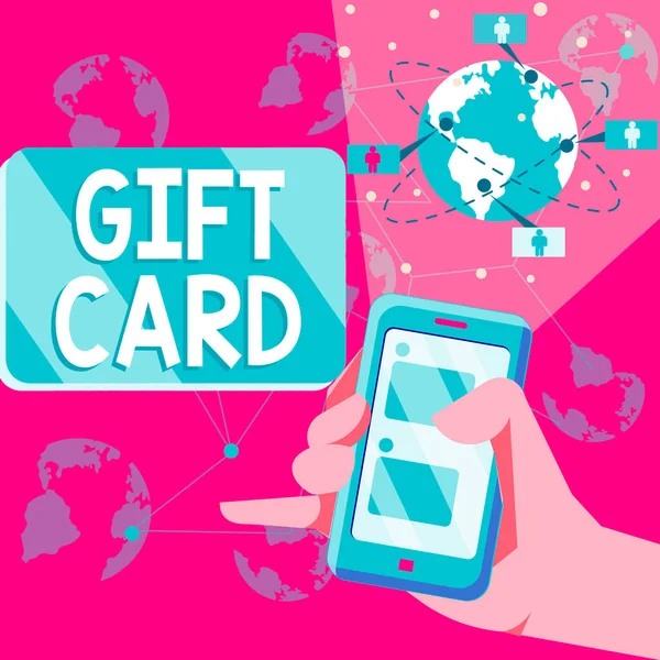 Handwriting Text Gift Card Business Overview Present Usually Made Paper — ストック写真
