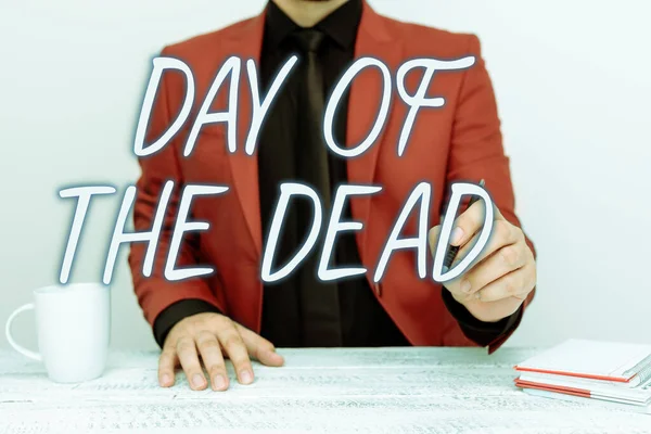 Tekst Ukazujący Inspirację Day Dead Internet Concept Meksykańska Uroczystość Honorowania — Zdjęcie stockowe