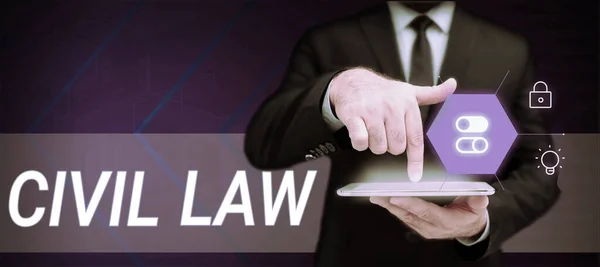Znaki Pisma Ręcznego Prawo Cywilne Przegląd Działalności Prawo Dotyczące Stosunków — Zdjęcie stockowe