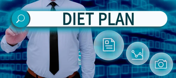 Indicación Conceptual Plan Dieta Foto Conceptual Uso Ingesta Específica Nutrición —  Fotos de Stock