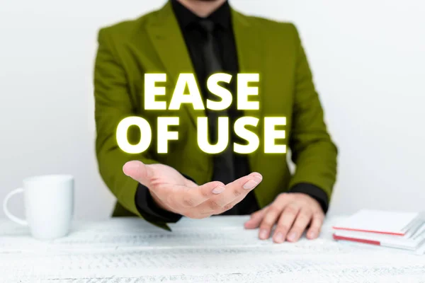 Sign Displaying Ease Use Business Concept User Friendly Easy Operate — Stock Photo, Image