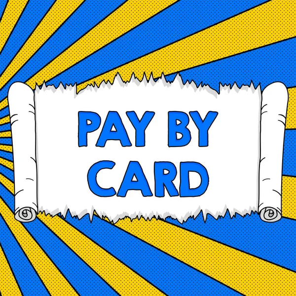 Escrevendo Exibindo Texto Pay Card Word Escrito Pagamentos Crédito Débito — Fotografia de Stock
