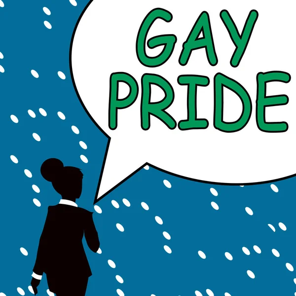 Conceptuele Weergave Gay Pride Conceptuele Foto Waardigheid Van Een Idioom — Stockfoto