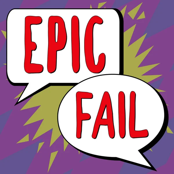 Text Rukopisu Epic Fail Business Přístup Velkolepě Trapná Chyba Ponižující — Stock fotografie