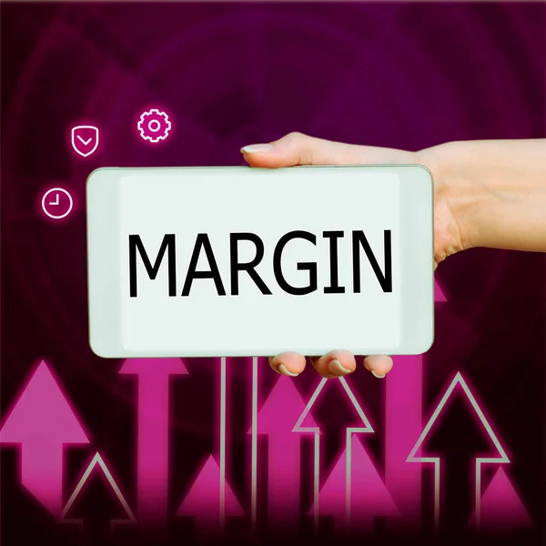 Textová Značka Znázorňující Margin Business Approach Částku Kterou Výnos Prodeje — Stock fotografie