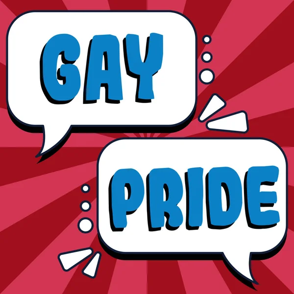 Kavramsal Başlık Gay Pride Kavramsal Kavram Demek Hem Erkek Hem — Stok fotoğraf