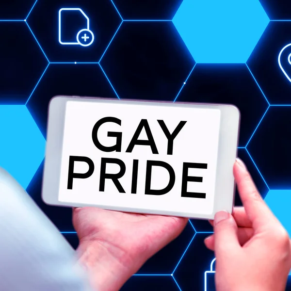 Handwriting Text Gay Pride Word Written Dignity Idividual Belongs Either —  Fotos de Stock