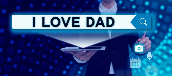 Ihletet Adó Szöveg Love Dad Üzleti Áttekintés Érzések Apámról Szerető — Stock Fotó