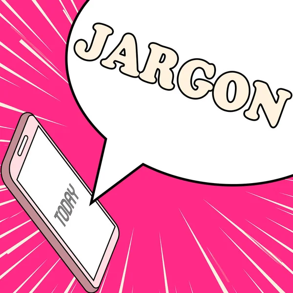 Textová Značka Zobrazující Jargon Internet Koncept Speciální Slova Nebo Výrazy — Stock fotografie