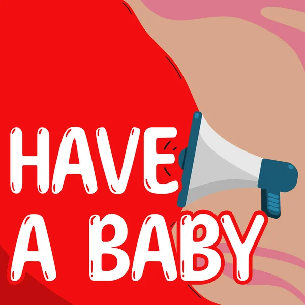 Консервативный Дисплей Have Baby Word Watch Родителях Ожидающих Собирающихся Родить — стоковое фото