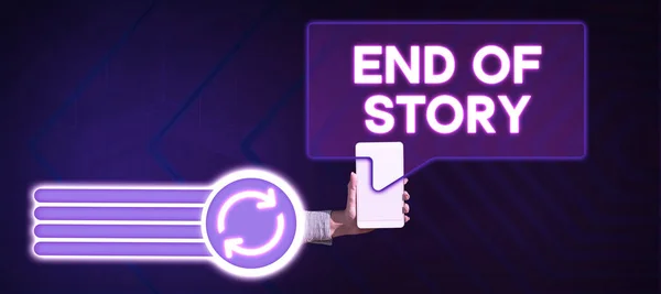 Концептуальный Дисплей End Story Business Concept Emphasize Nothing Add Literature — стоковое фото