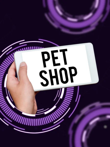 Текст Почерка Pet Shop Word Written Retail Business Sells Different — стоковое фото