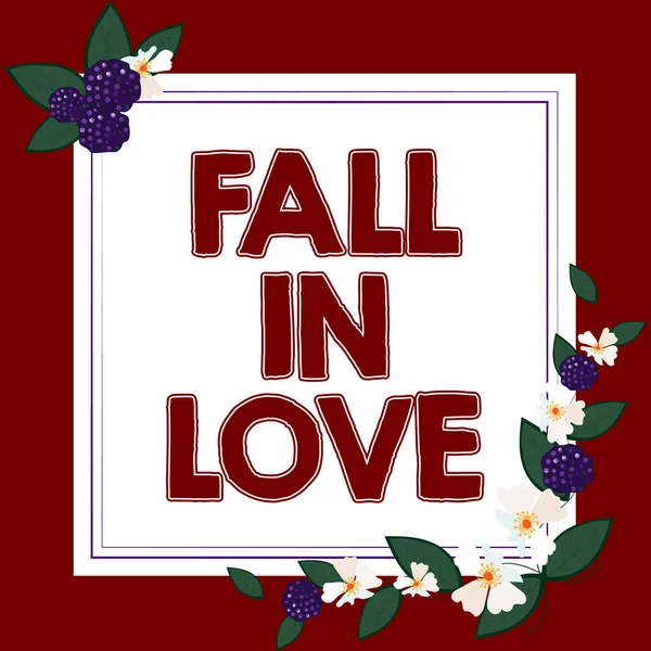 Ihletet Adó Szöveg Fall Love Business Idea Elbűvölő Vagy Magával — Stock Fotó