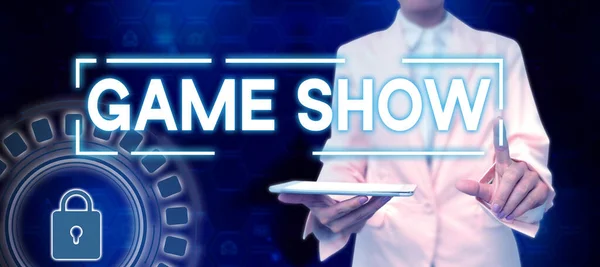 Texto Escritura Mano Game Show Business Showcase Programa Televisión Radio — Foto de Stock