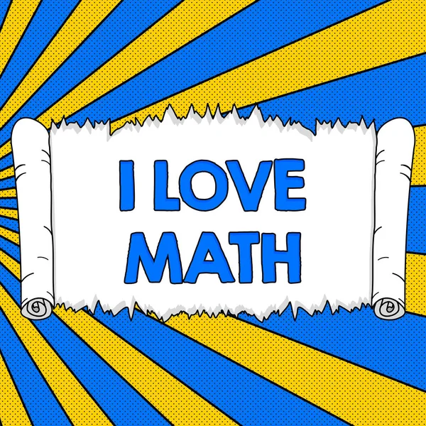 Writing Displaying Text Love Math Conceptual Photo Lot Doing Calculations — Stockfoto