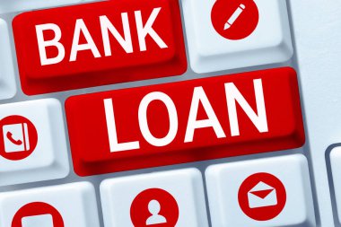 Kavramsal başlık Bank Loan, Business Show bir banka tarafından borç olarak borç para miktarı