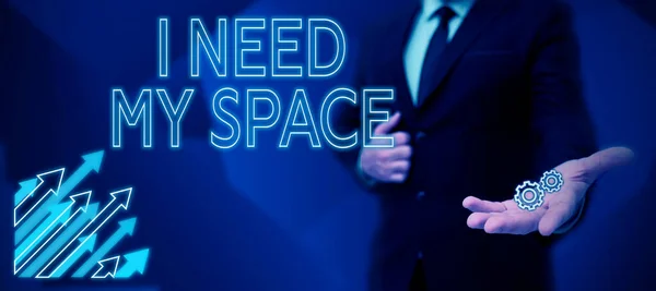 Inspiratie Met Teken Need Space Business Idee Geeft Wat Privacy — Stockfoto