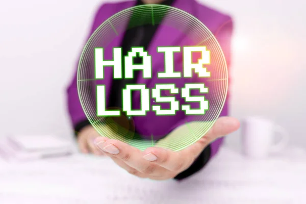 Konzeptionelle Anzeige Haarausfall Business Ansatz Verlust Von Menschlichem Haar Vom — Stockfoto