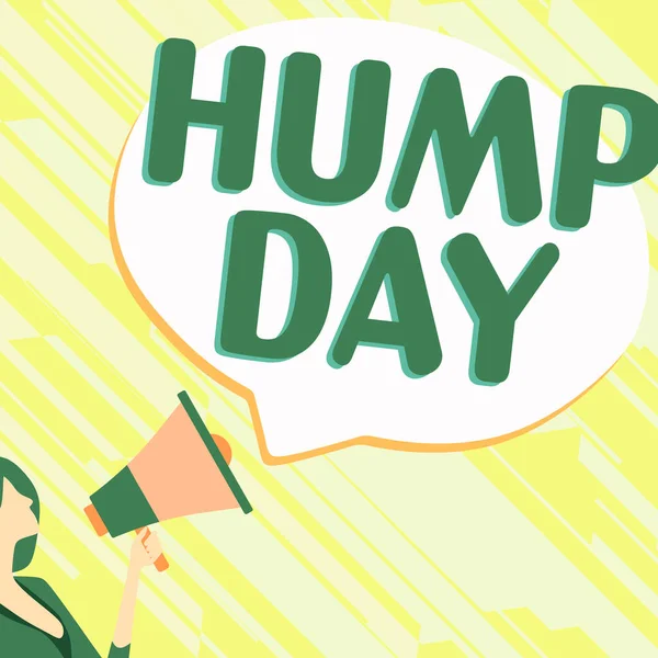 Text Som Visar Inspiration Hump Day Begreppet Innebär Att Klättra — Stockfoto