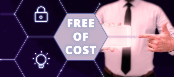 Текст Підпису Представляє Free Cost Concept Meaning Price Test Version — стокове фото