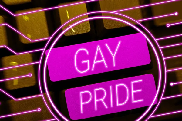 Testo Che Mostra Ispirazione Gay Pride Parola Dignità Individuo Che — Foto Stock