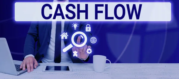 Handwriting Text Cash Flow Internet Concept Movement Money Out Affecting — Fotografia de Stock
