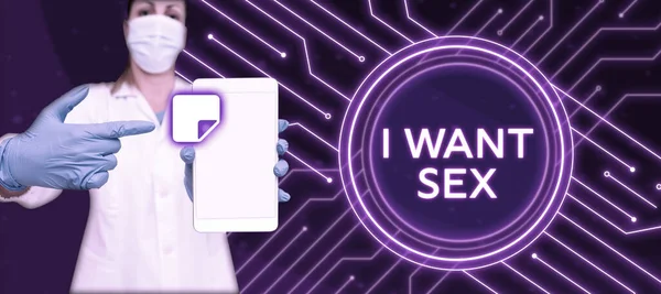 Inspiration Zeigt Zeichen Want Sex Konzept Bedeutung Geschlechtsverkehr Wünschen Aufregung — Stockfoto