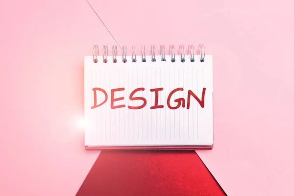 Scrivere Visualizzazione Del Testo Design Internet Concept Disegno Piano Prodotto — Foto Stock