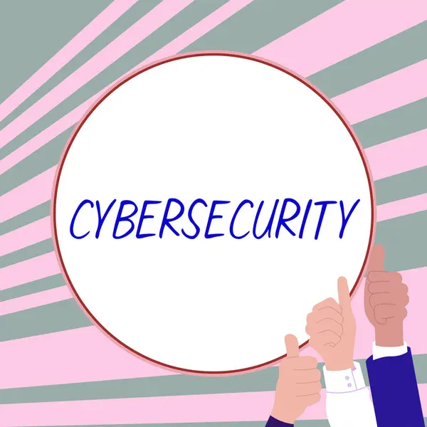 Handskrift Text Cybersäkerhet Begreppet Tillstånd För Skydd Mot Olaglig Användning — Stockfoto
