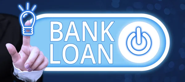 Концептуальний Дисплей Банк Кредит Огляд Бізнесу Сума Грошей Позичених Банком — стокове фото