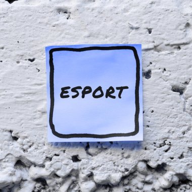 Metin Esport, İş konsepti, çok oyunculu video oyunu izleyiciler ve eğlence için yarışmalı olarak yazılıyor