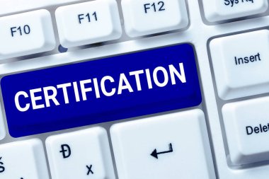 İşaret Sertifikası, Kavram 'ı gösteren ilham kaynağı, statü tasdik eden resmi belgeye sahip birinin sağlanması anlamına gelir