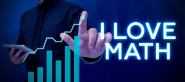 Matematiği ve iş konseptini çok sevdiğim kavramsal başlık Matematik numarası ineği kişi